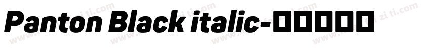 Panton Black italic字体转换